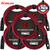5-PACK Kirlin 20FT Woven 20AWG XLR M to XLR F Microphone Cable Red MWC-270PB-20/RDA