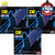 3-PACK DR NBE-10 Hi-Def Neon Blue K3 Coated Electric Guitar Strings 10-46