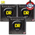 3-PACK DR BKB-45 Black Beauties Coated Steel Electric Bass Strings 45-105
