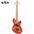 Kala U•BASS Solid Body 4-String Paisley Orange Burst Fretted UBASS-SB-P-ORB-FS