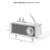 Crosley CR3043A-WS Milton Portable Rechargeable FM Radio Bluetooth-White Sand