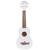 Kala Makala Series Shark Bridge Satin Finish White Soprano Ukulele with Bag Kala Makala Series Shark Bridge Satin Finish White Soprano Ukulele with Bag