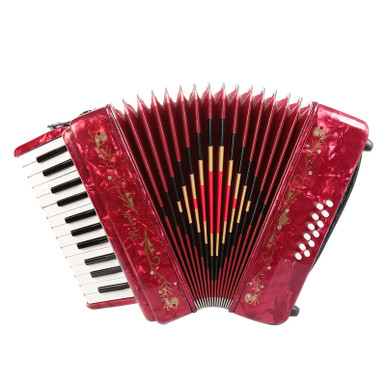 TOMBO Accordion N0181 Red Keyboard Instrument F/S Vintage