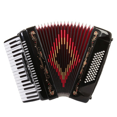 Rossetti 3460 34 Keys 5 Switch 60 Bass Button Accordion - Black
