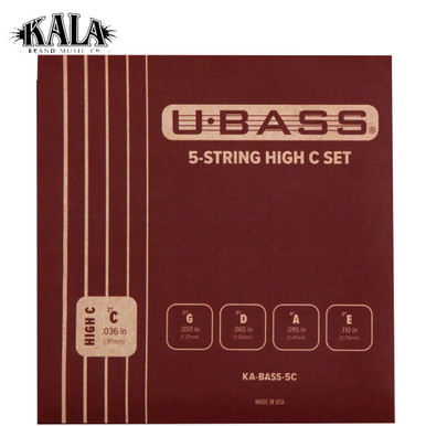 Kala KA-BASS-5C Round Wound 5-String Set with High C for UBASS