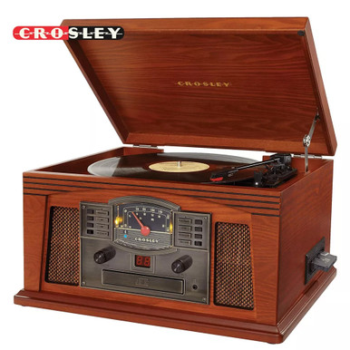 Crosley CR42D-PA Lancaster Entertainment Center Bluetooth Record
