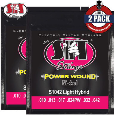 2-PACK SIT S1042 Power Wound Nickel Light Hybrid Electric Guitar ...