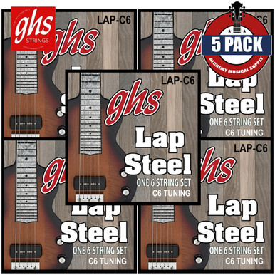 5-PACK GHS LAP-C6 Lap Steel Electric Guitar Strings with C Tuning ...