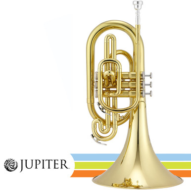 Jupiter JMP1000M Key of F Lacquered Brass Body Marching Mellophone