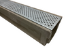 6" Wide Polycast 600 Poly Concrete Galvanized Pedestrian Trench Drain Kit