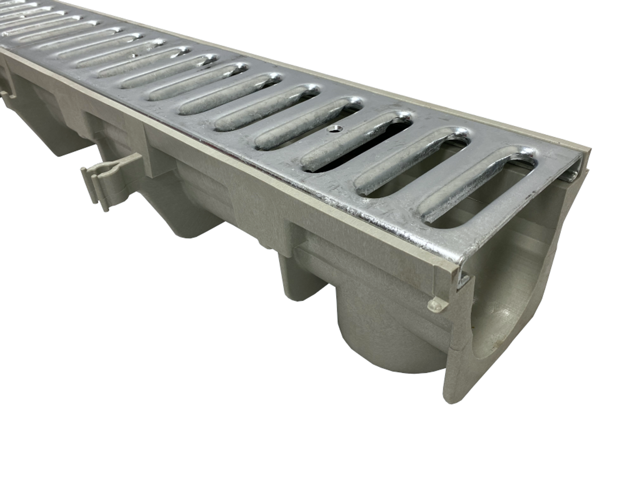 6" Wide NDS Duraslope Galvanized Slotted Grate Trench Drain Kit