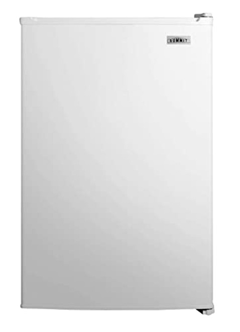 Summit Appliance 22" Wide All-Freezer, White; 5.04 cu.ft Capacity, Manual Defrost, Dial Thermostat, Leveling Legs, 2 Interior Shelves with Built