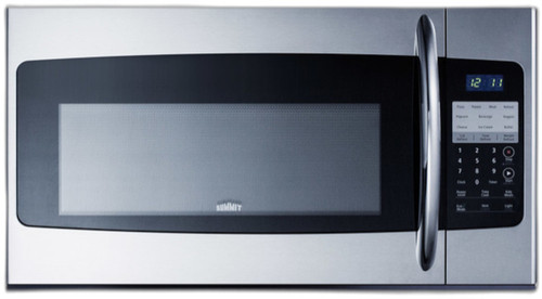 SUMMITOTRSS301 - Summit OTRSS301 30" Wide Over-the-Range Microwave, Stainless Steel Door, Black/S