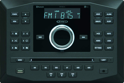 JWM62A - Jensen JWM62A All-in-One Wall Mount Stereo w/ App Control, Bluetooth Audio (A2DP) & Controls (AVRCP) from