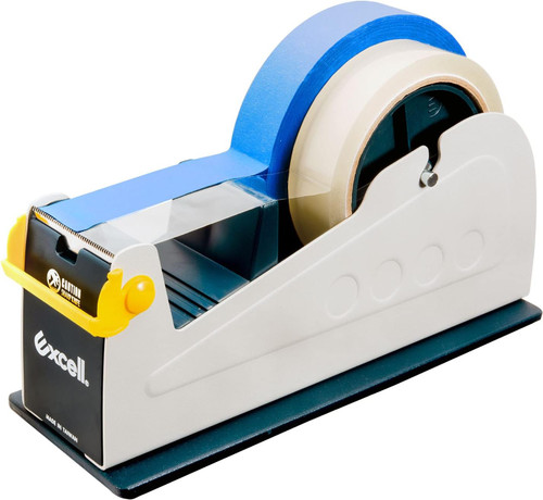 Excell ET-227 Multi-Track Metal Bench Tape Dispenser – Dual-Track, 3″ Core, 1″/2″ Tape Width