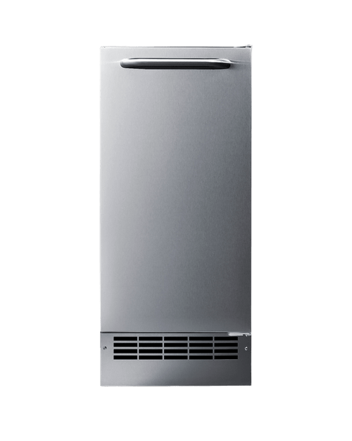 SUMMITBIM26H34 - Summit BIM26H34 25 lb No‑Drain Built‑In/ADA Icemaker, Stainless Steel, Crescent