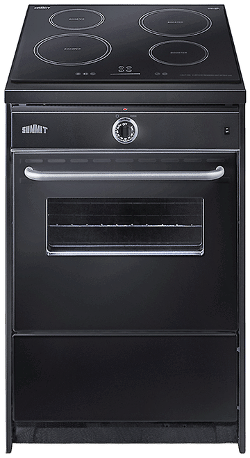 Summit TEM665CW 24" Induction Range, 4 Zones, 2.92 cu.ft. Oven, ADA, Black, 220V