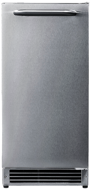 Summit BIM27OSADA 15" ADA Compliant Built-In Outdoor Manual Defrost Icemaker, Stainless Steel