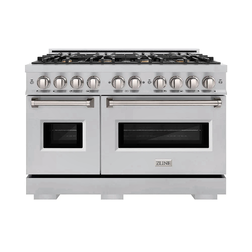 ZLINE CDR-BR-48 48" Classic Dual Fuel Range, Double Oven 6.7 cu ft, 8 Brass Burners, Stainless Steel