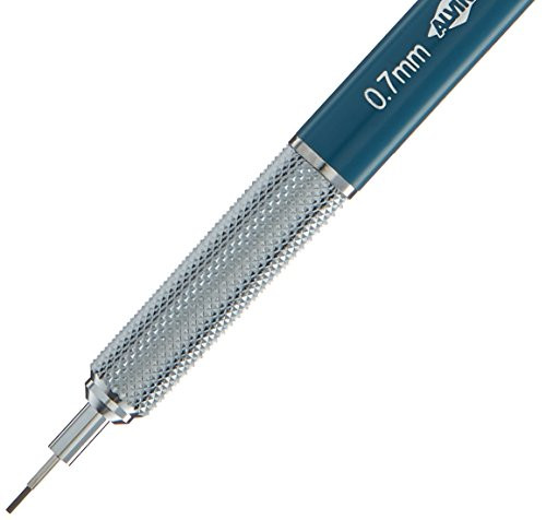 DM07 - Alvin DM07 Draft-Matic Mechanical Pencil - 0.7mm Lead, Stainless Steel Grip, Rot