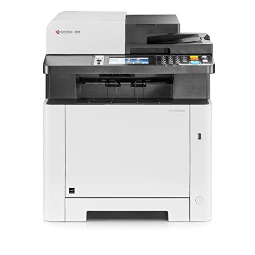 Kyocera ECOSYS M5526cdw All-in-One Color Laser Printer (Print/Copy/Scan/Fax), 27 ppm, Up to Fine 1200 dpi, Gigabit Ethernet,