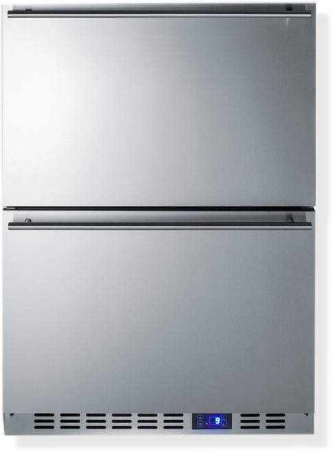 Summit Appliance 24" Outdoor 2-Drawer All-Freezer, Stainless Steel