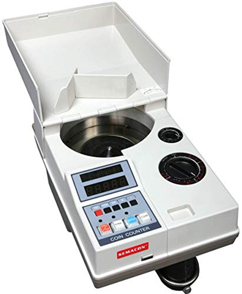 Semacon S-120 Heavy Duty Electric Coin Counter/Packager/Offsorter, 14 – 34 mmCoin/Token Diameter, 1.0 – 3.5 mm Coin/Token