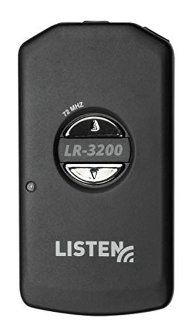Listen Technologies LR-3200-072 Intelligent DSP RF Receiver - 72MHz; RF Receiver Offering Remarkable Sensitivity and Sound