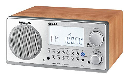 WR2WL - Sangean WR-2WL Tbletop Radio Walnut, Lcd View Area: 3.5" X 2.17" Graphic/Charact