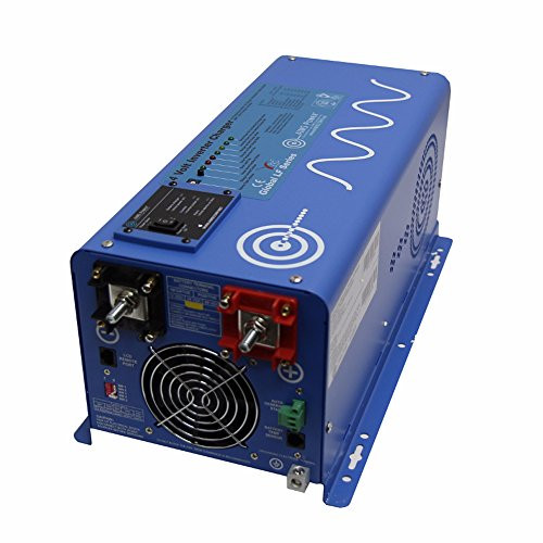PICOGLF20W24V120VR - AIMS Power Pure Sine Inverter Charger, 2000 Watts Continuous Power Output, 6000 Watts Surge Rating, 24V, 4