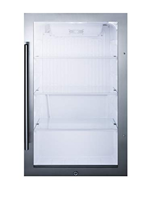 Summit Appliance 19" Infoor/Outdoor Beverage Refrigerator in Stainless Steel