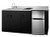 Summit Appliance 72" Wide All-In-One Kitchenette, ADA Counter Height, Stainless Steel Sink and Faucet, 2-door Refrigerator-freezer, 2-bur