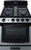 Summit Appliance 24"" Freestanding Gas Range with 4 Sealed Burners 2.9 cu. ft. Oven Capacity LP Convertible Continuous Grates in Stainless Steel
