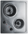 Summit CR2B122 2‑Burner 120V Coil Electric Cooktop, Stainless Steel, Portrait/Landscape Install