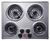 SUMMITCR4SS24 - Summit CR4SS24 24" 240V 4‑Burner Coil Cooktop - Stainless Steel, ADA Controls, P