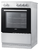 Summit REXT24W 24" Smooth-Top Electric Range - European-Made, Convection, Slide-Out Storage, White
