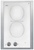 SUMMITCR2110WHTK15 - Summit CR2110WHTK15 15" 115V 2-Burner Radiant Cooktop, White Eurokera Glass, Sta