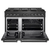 ZLINE SGRB-BR-48 48" Paramount Double Oven Gas Range, Black Stainless, 8 Brass Burners, 6.7 cu ft