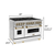 ZLINE RAZ-WM-48-G 48" Legacy Dual Fuel Range, 7 Burners, 2 Ovens, White Matte Doors, Gold Accents