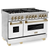 ZLINRAZWM48G - ZLINE RAZ-WM-48-G 48" Legacy Dual Fuel Range, 7 Burners, 2 Ovens, White Matte Do