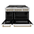ZLINE RAZ-WM-48-G 48" Legacy Dual Fuel Range, 7 Burners, 2 Ovens, White Matte Doors, Gold Accents