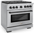 ZLINE SGRZ-36-MB 36" Paramount Gas Range, 6 Burners, Convection Oven 5.2 cu ft, Matte Black Accents