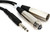 HOSASRC203 - Hosa SRC-203 1/4 in TRS to XLR3M/XLR3F Insert Cable, 3 m