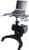 LPD011G - Aidata LPD011G Sit/Stand Mobile Laptop Workstation with Smoked Tempered Safety G