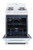 Summit Appliance 24" Wide Electric Range in White Finish with Coil Burners, Lower Storage Compartment, Four cooking Zones, Indicator Lights, O