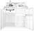 Summit Appliance 39"" All-In-One Kitchenette with 2 Element Smooth-top Cooktop Refrigerator-Freezer Stainless Steel Sink and Storage Cabinet in White