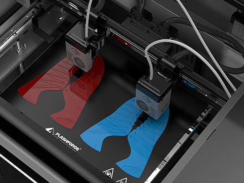 Economical industrial 3D printer with multi-material applications