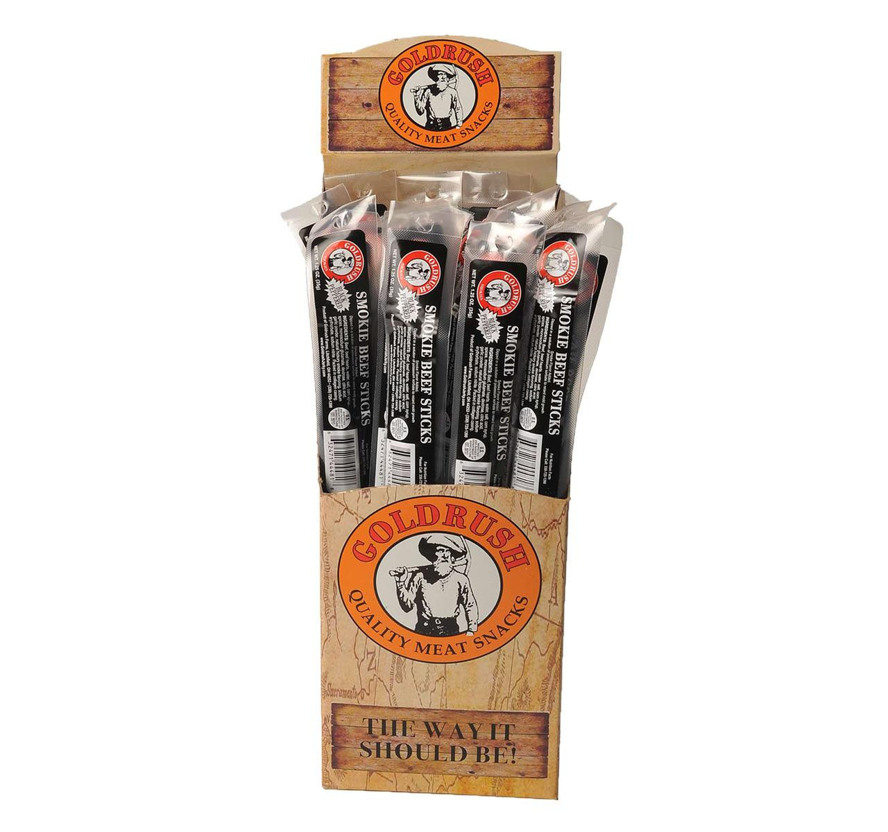 Black Peppered Smokie Beef Sticks, Individually Wrapped 2/24ct