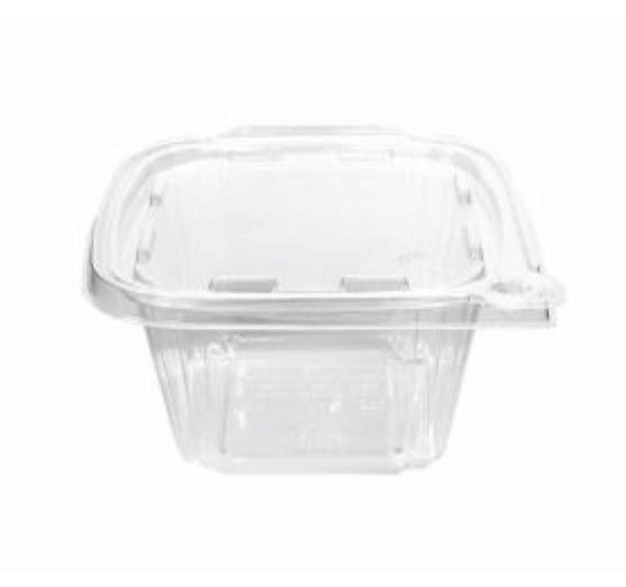 48oz White PP Plastic Square Snap-Lock Containers (Tamper-Evident Lid) - White