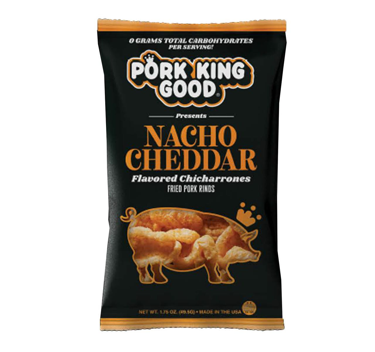 Nacho Cheddar Flavored Pork Rinds 12/1.75oz